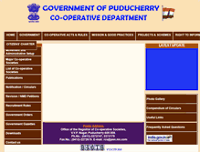 Tablet Screenshot of cooperation.puducherry.gov.in