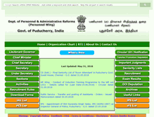 Tablet Screenshot of dpar.puducherry.gov.in